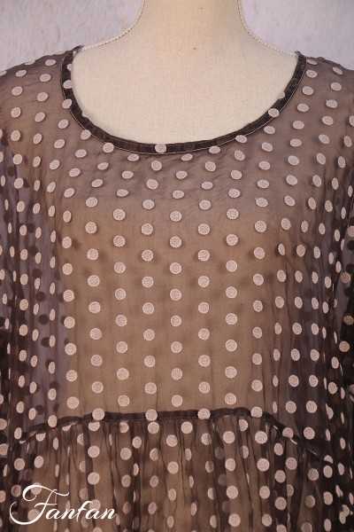 Privatsachen Hauptung silk dress with dots Teddy
