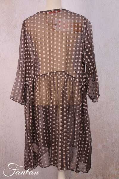 Privatsachen Hauptung silk dress with dots Teddy