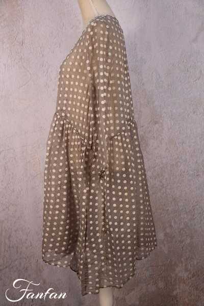 Privatsachen Hauptung silk dress with dots Esel