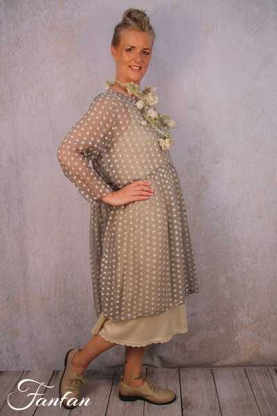 Privatsachen Hauptung silk dress with dots Esel