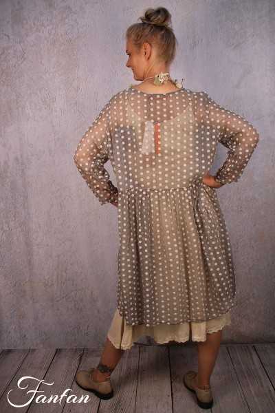 Privatsachen Hauptung silk dress with dots Esel