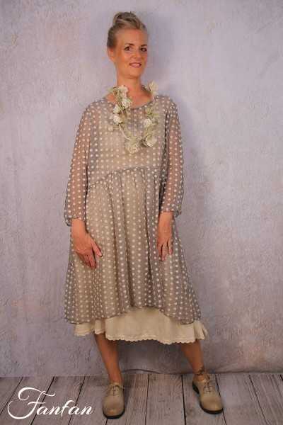 Privatsachen Hauptung silk dress with dots Esel