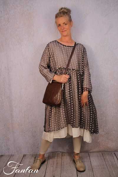 Privatsachen Hauptung silk dress with dots Teddy