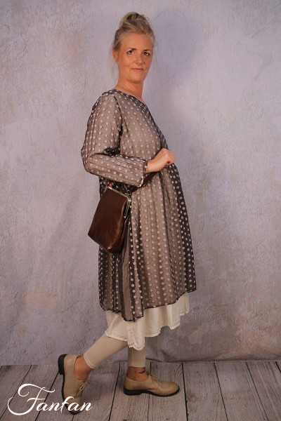 Privatsachen Hauptung silk dress with dots Teddy