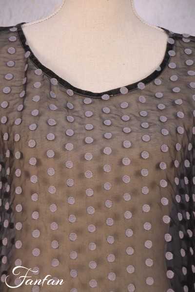 Privatsachen Tunic Fahrung in silk with dots Versteck