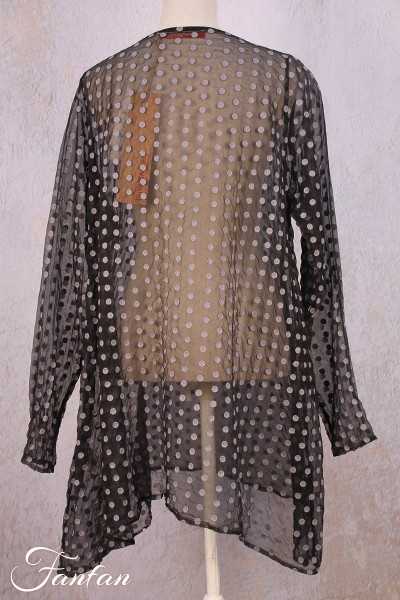 Privatsachen Tunic Fahrung in silk with dots Versteck