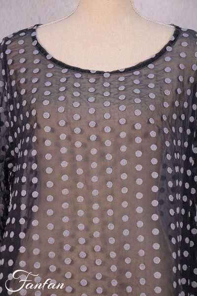 Privatsachen Tunic Fahrung in silk with dots Tag