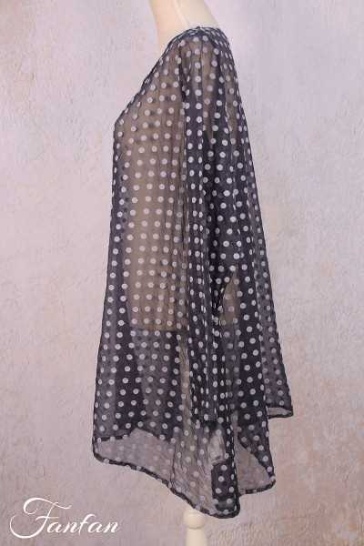 Privatsachen Tunic Fahrung in silk with dots Tag