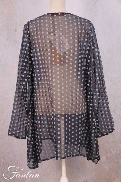 Privatsachen Tunic Fahrung in silk with dots Tag