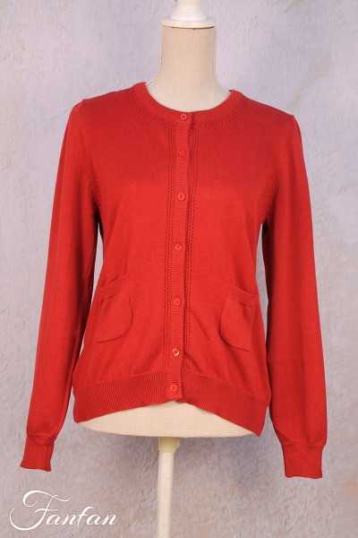 Orientique Natrally Cardigan rouge 11362 Rose wood