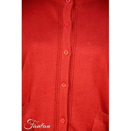 Orientique Natrally Red Cardigan 11362 Rose wood