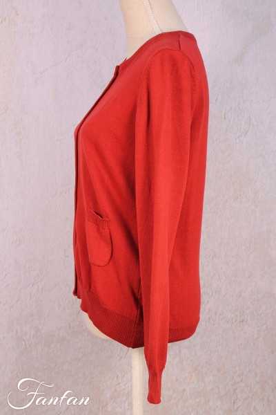 Orientique Natrally Cardigan rouge 11362 Rose wood