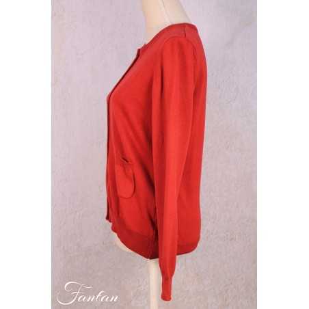 Orientique Natrally Red Cardigan 11362 Rose wood