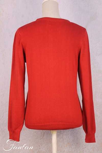 Orientique Natrally Cardigan rouge 11362 Rose wood