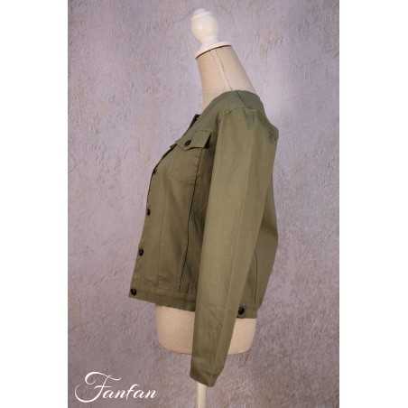 Orientique Naturally Cotton jacket 22708 olive green