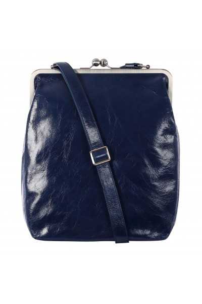 Volker Lang Grand sac à main EFFI à fermoir Clic Clac Vintage Ink