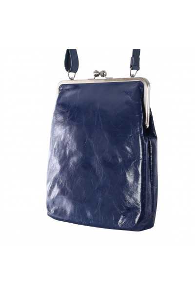 Volker Lang Grand sac à main EFFI à fermoir Clic Clac Vintage Ink
