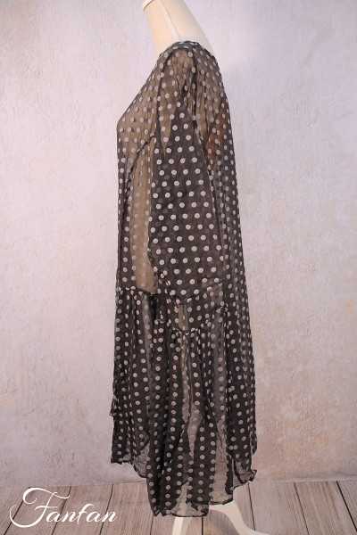 Privatsachen Tragweil dress in silk with dots Satt