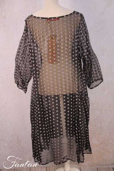 Privatsachen Tragweil dress in silk with dots Satt