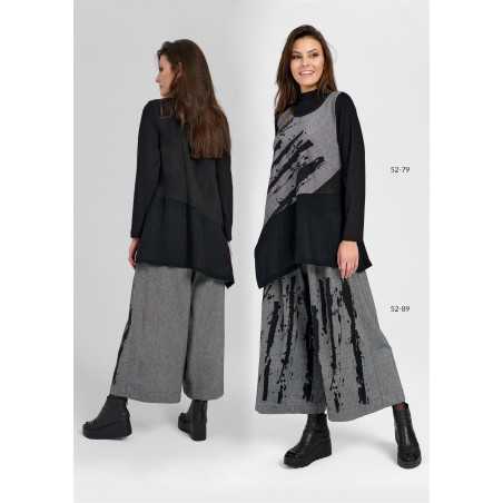 Mara Gibbucci Top gris à imprimé 52-79