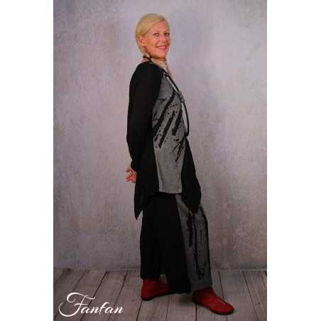 Mara Gibbucci Top gris à imprimé 52-79