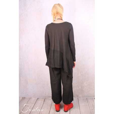 Mara Gibbucci Top gris à imprimé 52-79