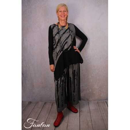 Mara Gibbucci Top gris à imprimé 52-79