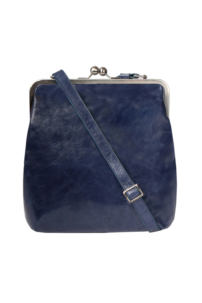 Volker Lang Sac à main MATA Medium fermoir Clic Clac Vintage Ink