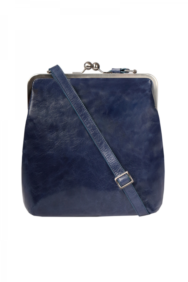 Volker Lang Sac à main MATA Medium fermoir Clic Clac Vintage Ink