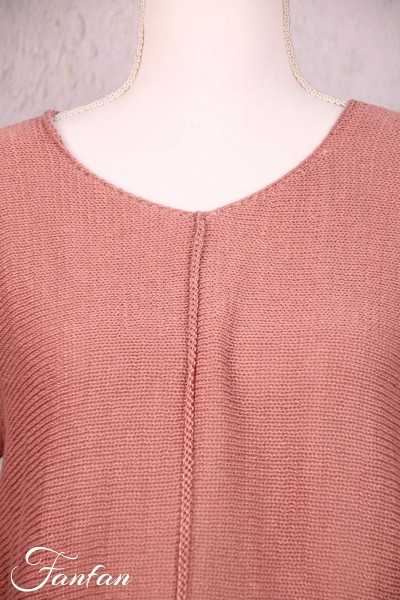 Grizas Pull en lin rose 62053-BL155