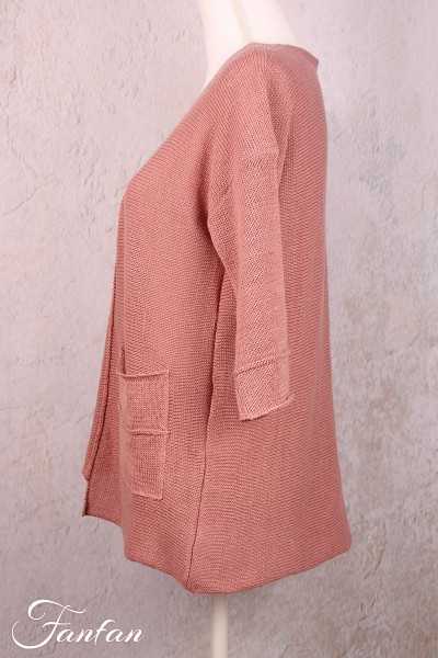 Grizas Pull en lin rose 62053-BL155