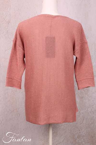 Grizas Pull en lin rose 62053-BL155