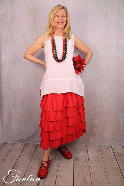 Elemente Clemente Top Kumasi white linen