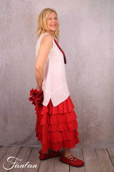 Elemente Clemente Top Kumasi white linen