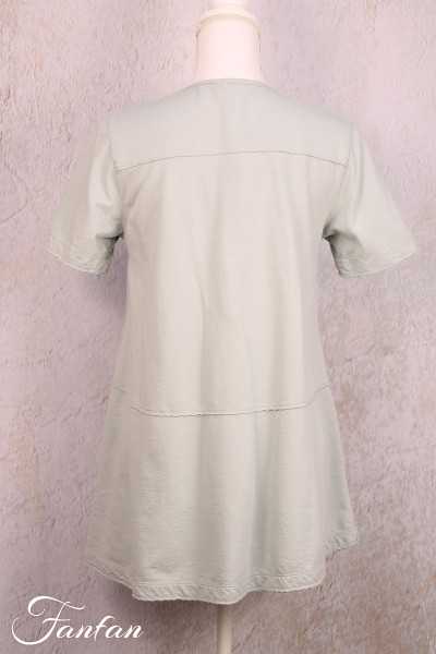 Grizas Blouse Water green cotton 52417-T58-240