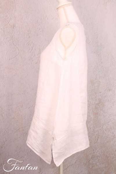 Elemente Clemente Top Kumasi white linen