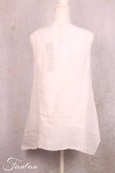 Elemente Clemente Top Kumasi white linen