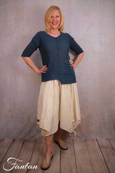 Grizas Pull en Lin bleu 62053-BL172