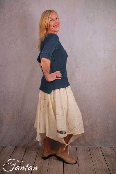 Grizas Pull en Lin bleu 62053-BL172