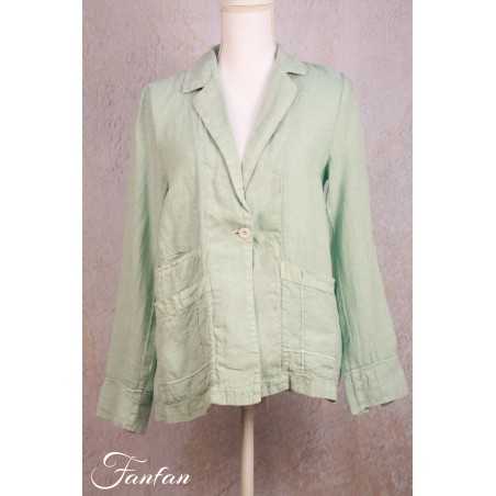 Elemente Clemente Blazer in linen Talito Aquaverde