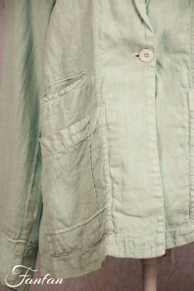 Elemente Clemente Blazer in linen Talito Aquaverde