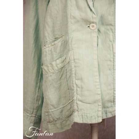 Elemente Clemente Blazer in linen Talito Aquaverde