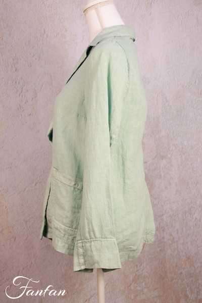 Elemente Clemente Blazer in linen Talito Aquaverde