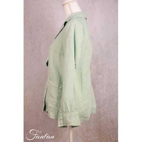 Elemente Clemente Blazer in linen Talito Aquaverde