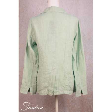 Elemente Clemente Blazer in linen Talito Aquaverde