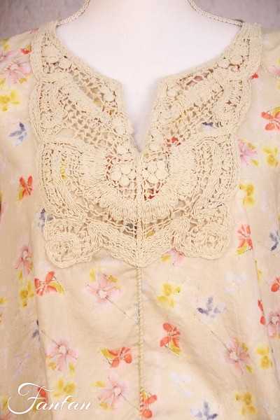Ewa I Walla Blouse 44821 Voile Yellow Flower