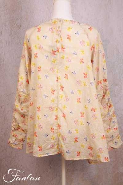 Ewa I Walla Blouse 44821 Voile Yellow Flower
