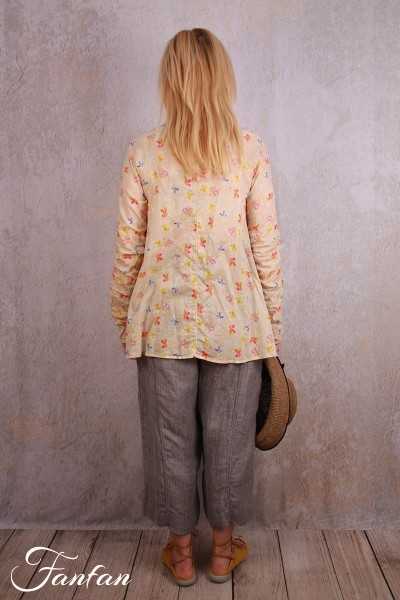 Ewa I Walla Blouse 44821 Voile Yellow Flower