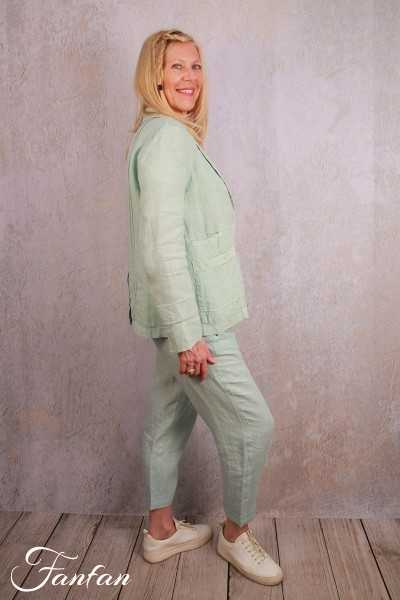 Elemente Clemente Blazer en lin Talito Aquaverde