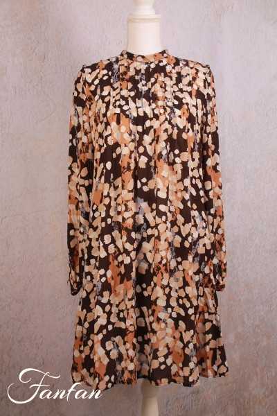 Ivko Kleid mit Pünktchenmuster 222744 Almond